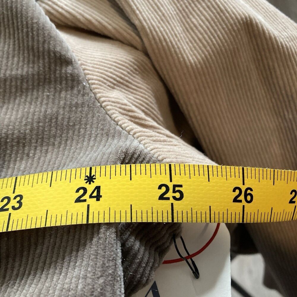 Arula Women's Ivory Corduroy Shacket Size 1X Colorblock Patchwork Boho Jacket - Picture 14 of 16